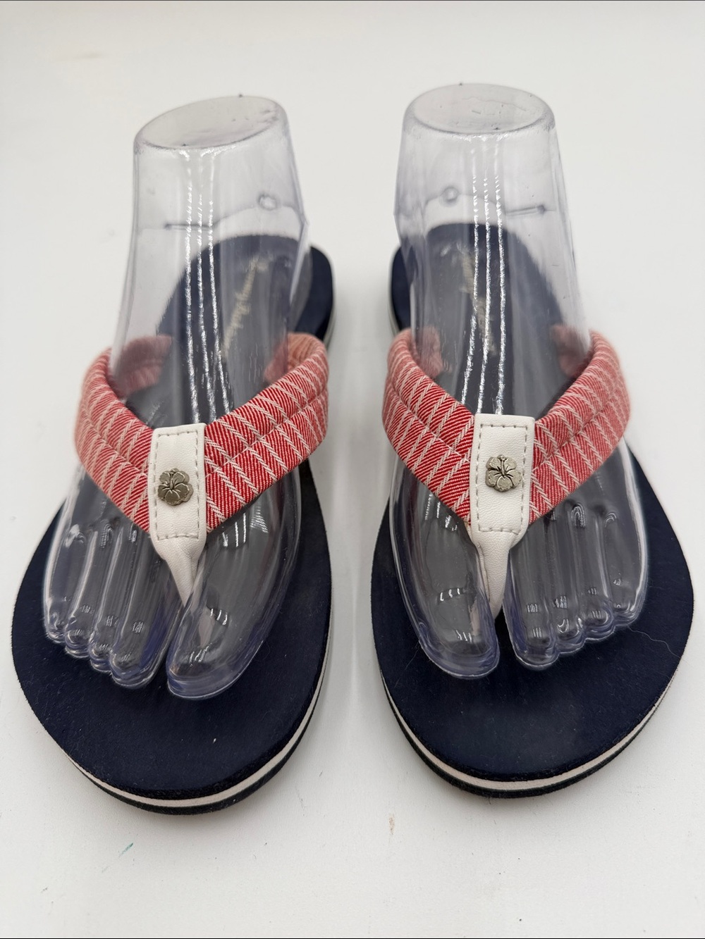 TOMMY BAHAMA sz9.5 PATRIOTIC Red White and Blue Flip Flop Sandals JULY 4th! - Picture 5 of 11